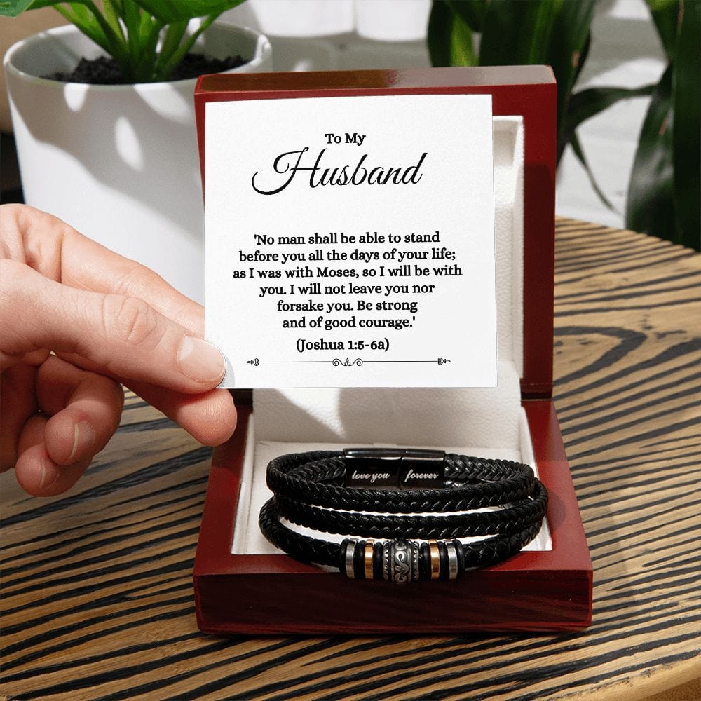 Men's Love You Forever Bracelet with Scripture - JENACDirect