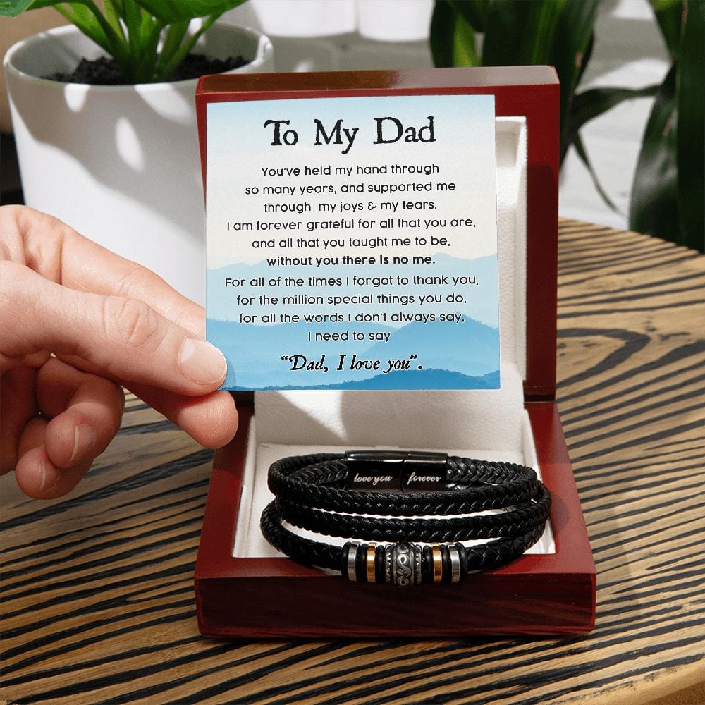 To My Dad | Forever Grateful Men's Bracelet - JENACDirect