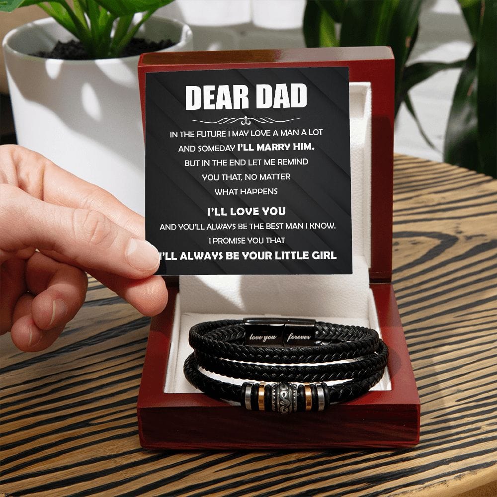 Dear Dad | Always Your Little Girl | Men's Bracelet - JENACDirect