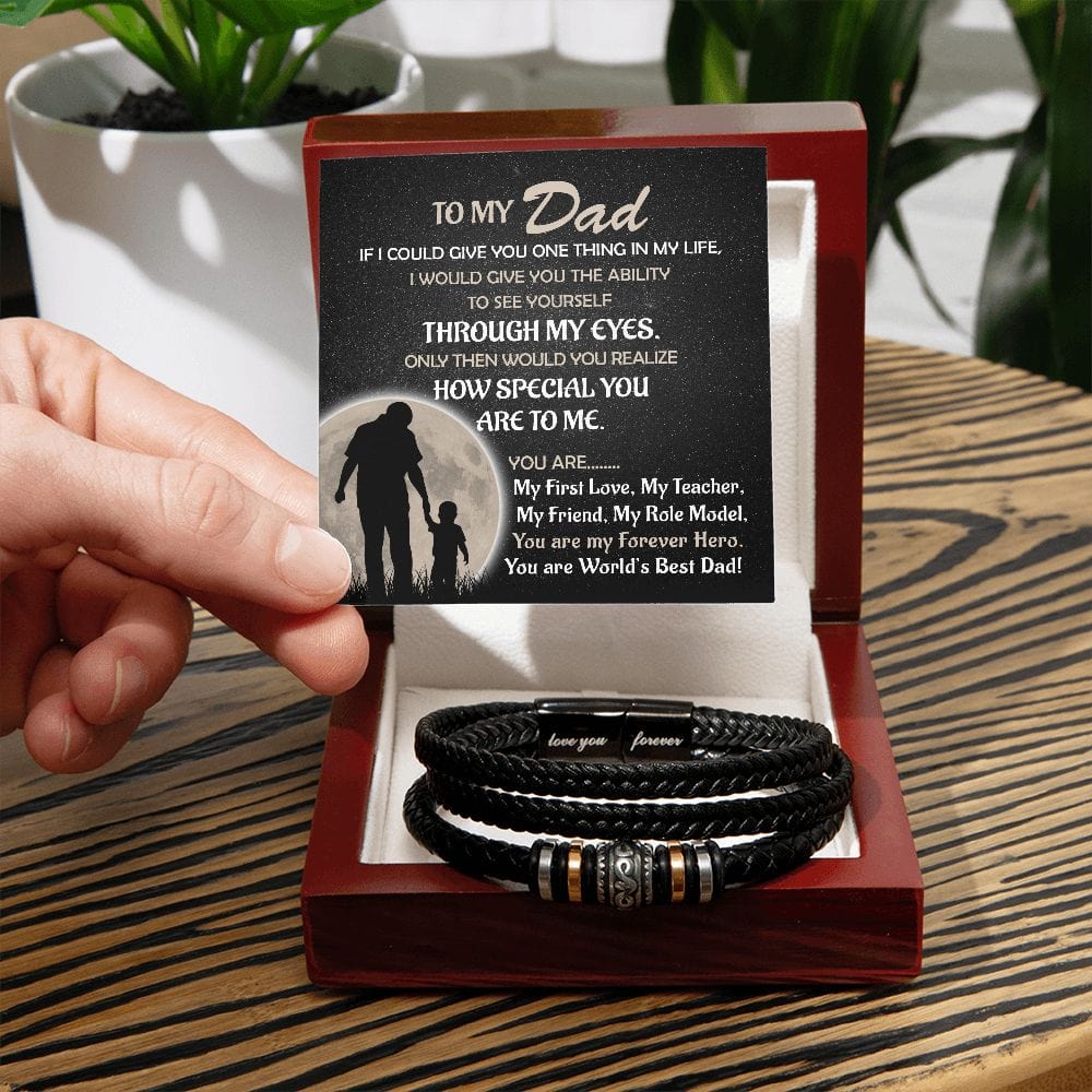 To My Dad | World's Best Dad | Men's Bracelet - JENACDirect