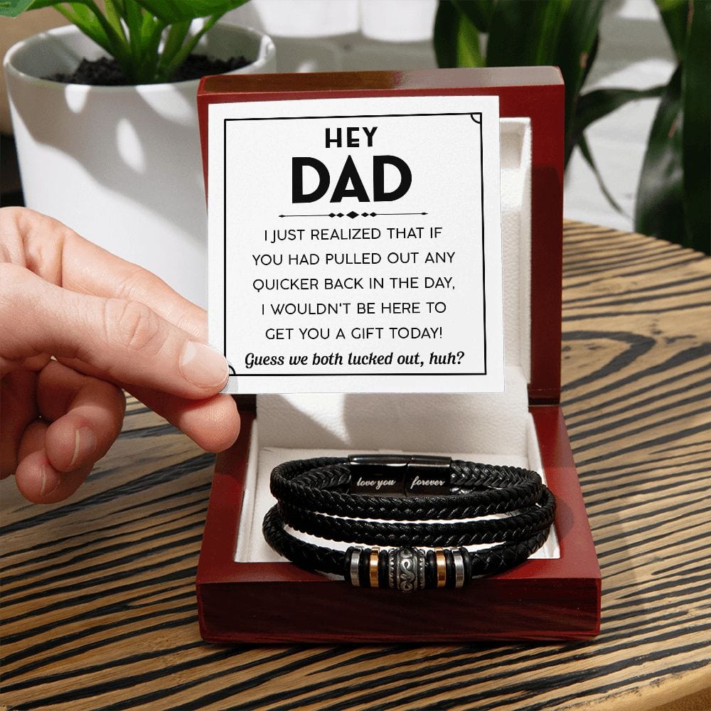 Hey Dad | Thanks for Not Pulling Out | Men's Bracelet - JENACDirect