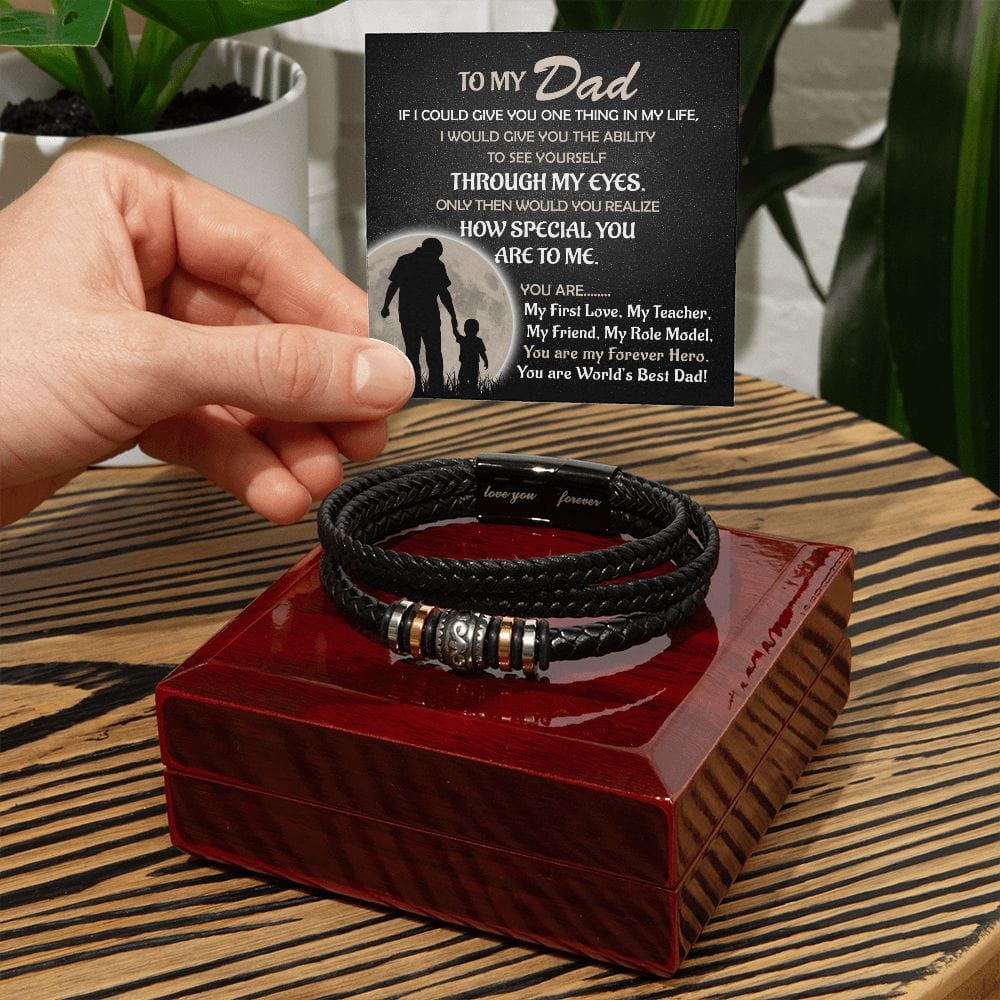 To My Dad | World's Best Dad | Men's Bracelet - JENACDirect