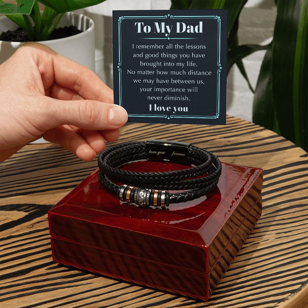 My Dad | I Love You Forever | Men's Bracelet - JENACDirect