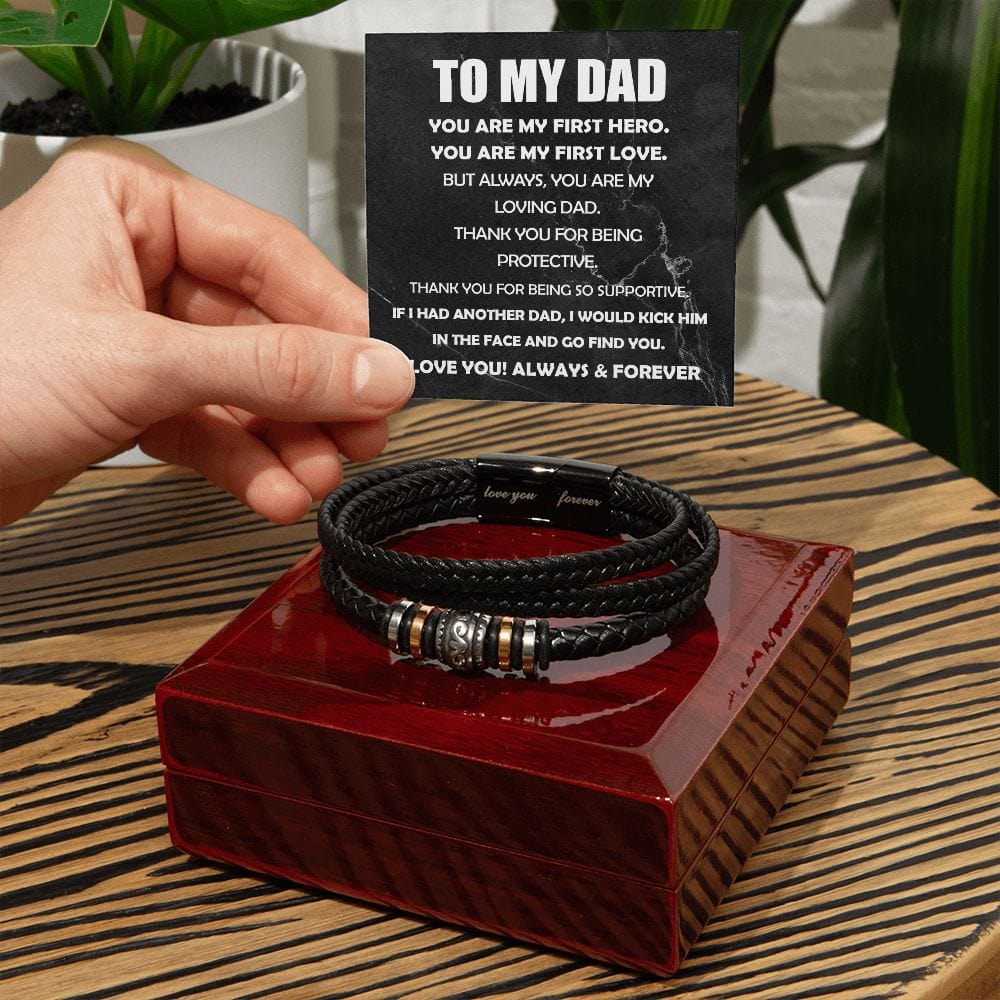 To My Dad  My First Hero | Men's Bracelet - JENACDirect