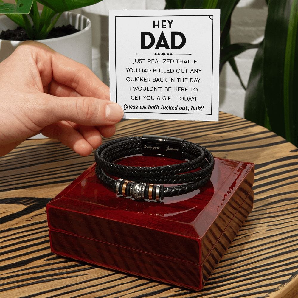 Hey Dad | Thanks for Not Pulling Out | Men's Bracelet - JENACDirect