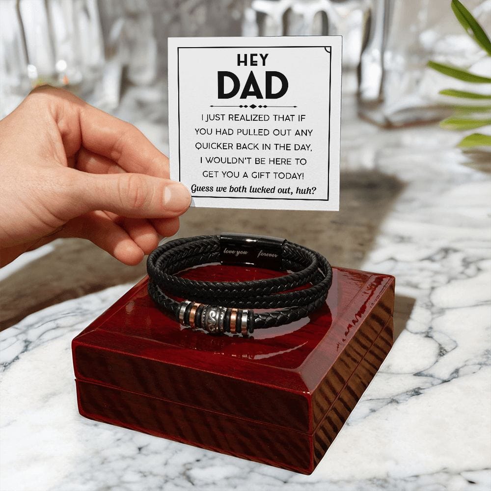 Hey Dad | Thanks for Not Pulling Out | Men's Bracelet - JENACDirect