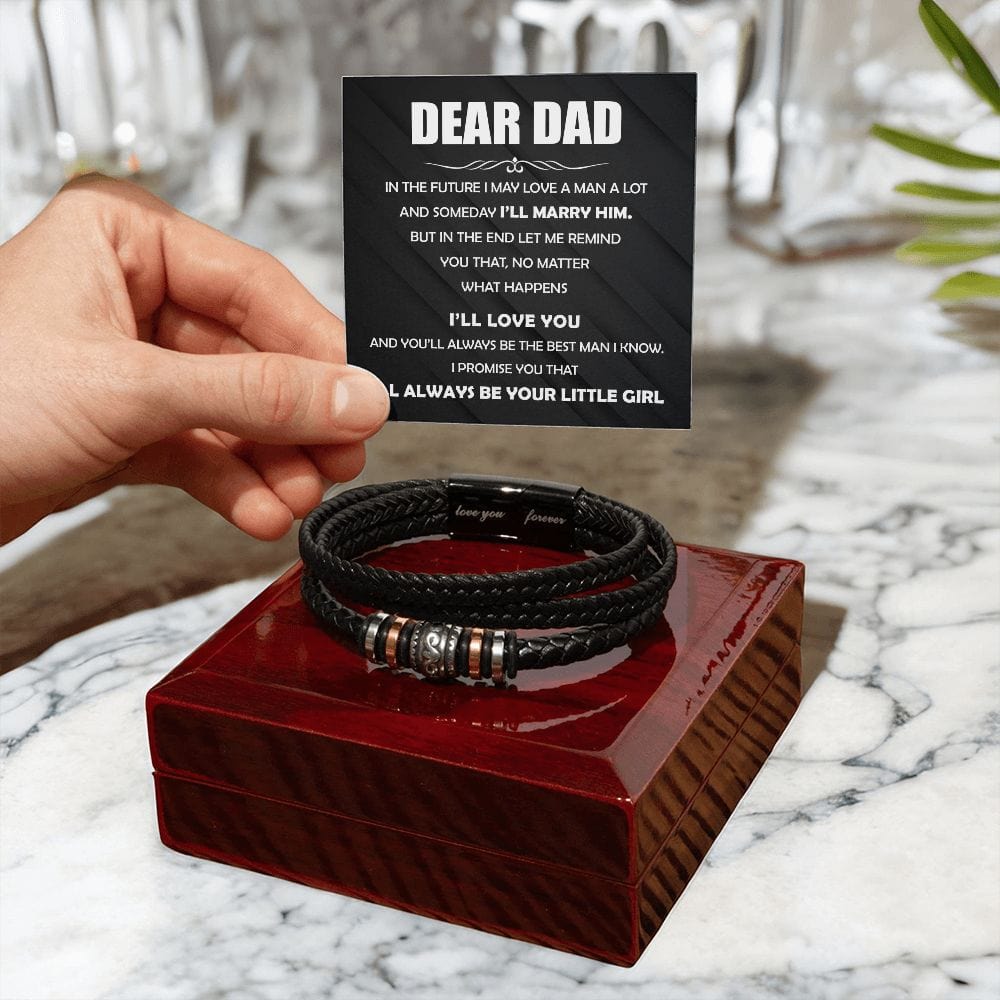 Dear Dad | Always Your Little Girl | Men's Bracelet - JENACDirect