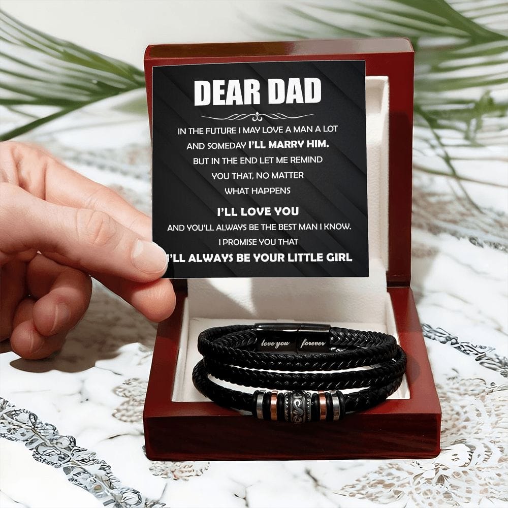 Dear Dad | Always Your Little Girl | Men's Bracelet - JENACDirect