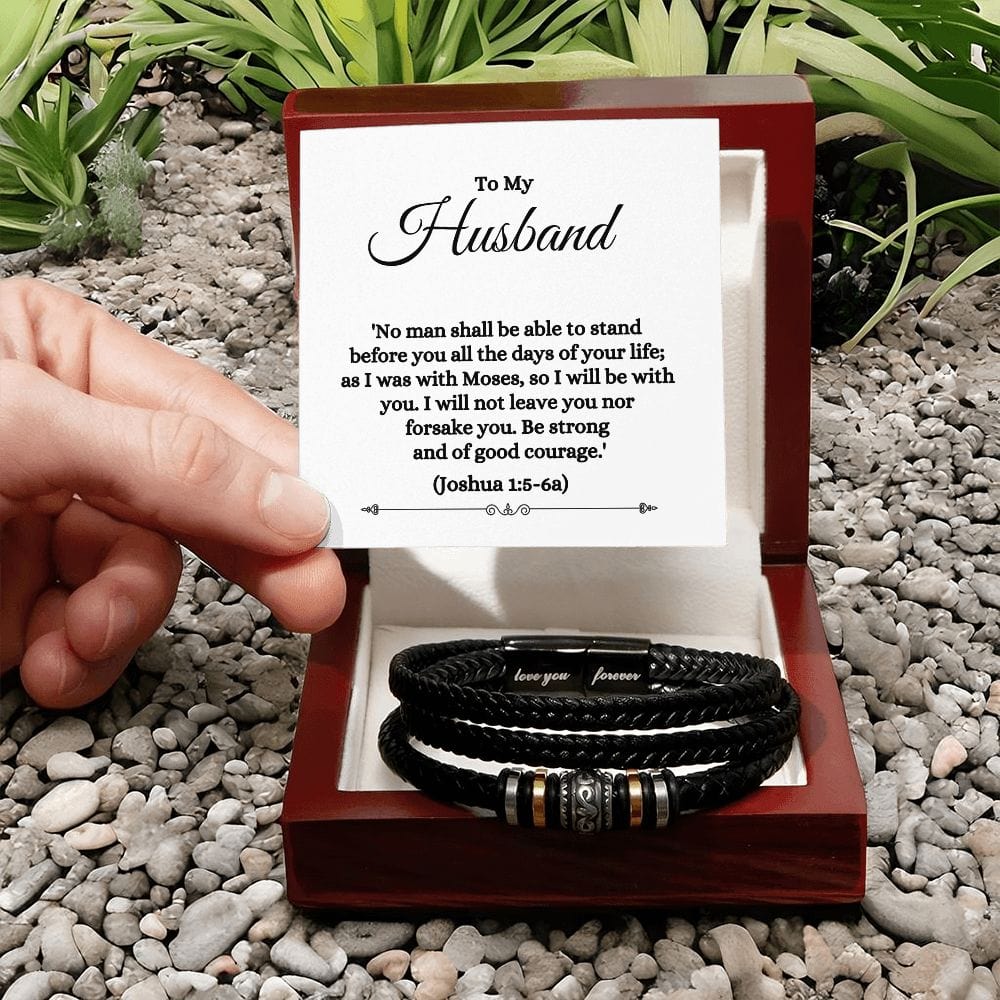 Men's Love You Forever Bracelet with Scripture - JENACDirect