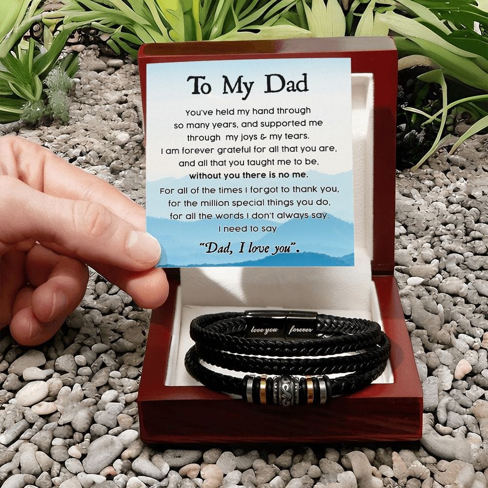 To My Dad | Forever Grateful Men's Bracelet - JENACDirect