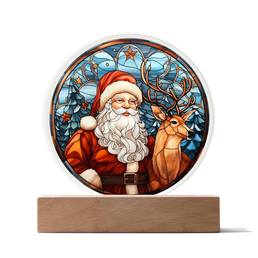 Santa Reindeer Acrylic Plaque - JENACDirect