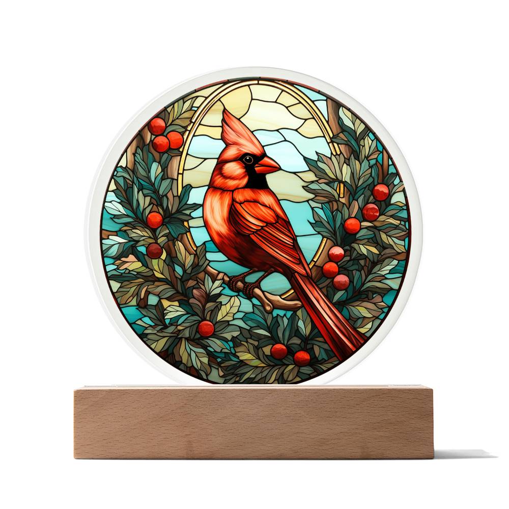 Christmas Cardinal Acyrlic Plaque - JENACDirect