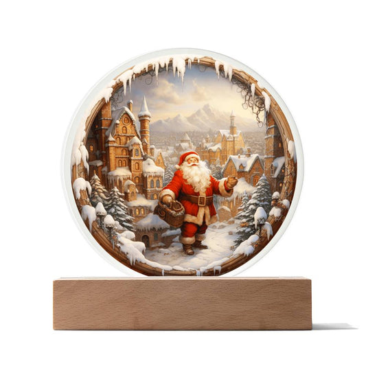 Santa Claus Comes to Town Acrylic Plaque - JENACDirect