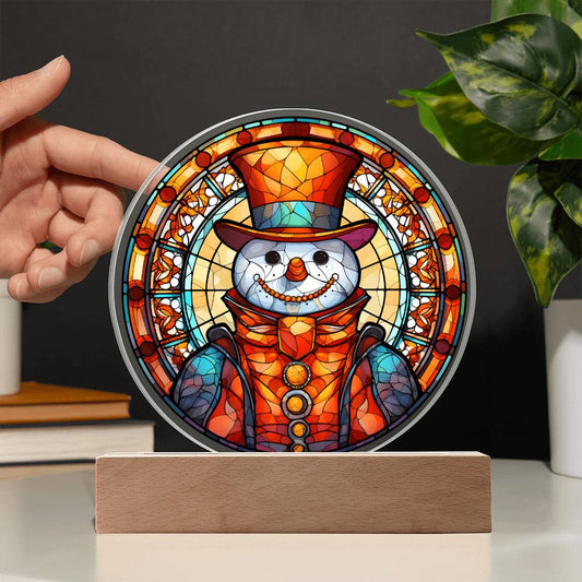 Snowman Acrylic Circle