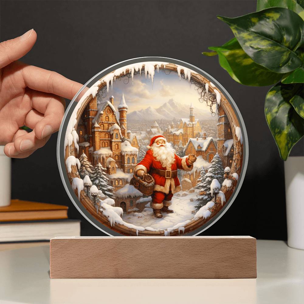 Santa Claus Comes to Town Acrylic Plaque - JENACDirect