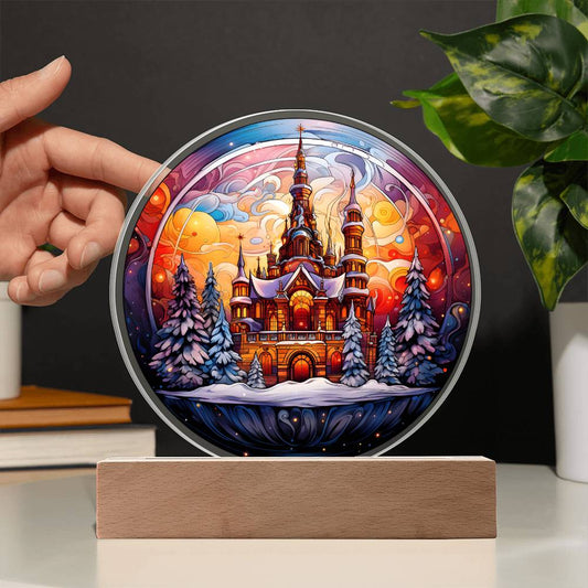 Christmas Castle Acrylic Plaque