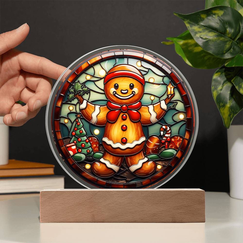 Christmas Gingerbread man | Acrylic Plaque - JENACDirect