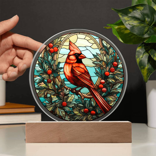 Christmas Cardinal Acyrlic Plaque - JENACDirect