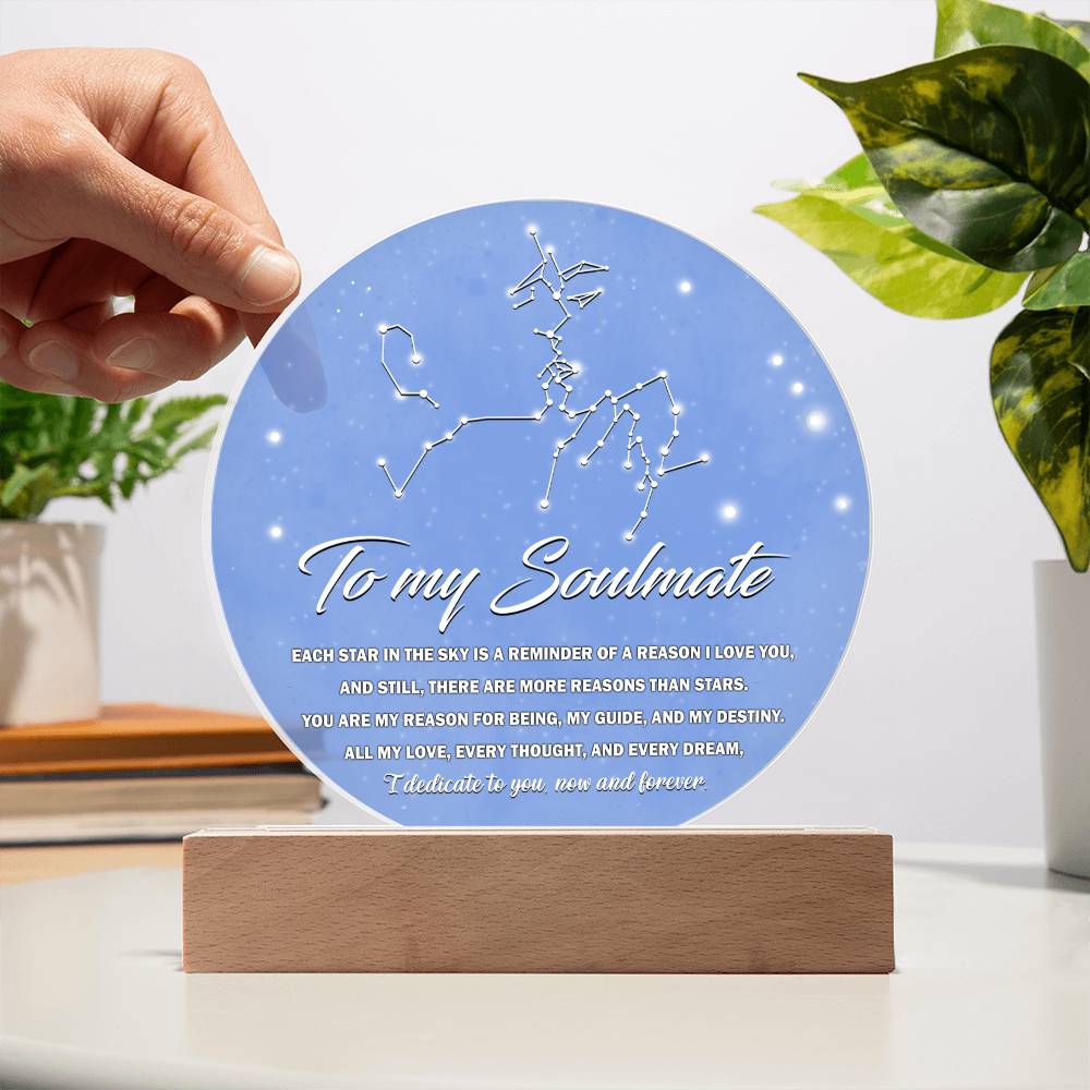 Soulmate, Dedicate To You | Circle Acrylic Plaque