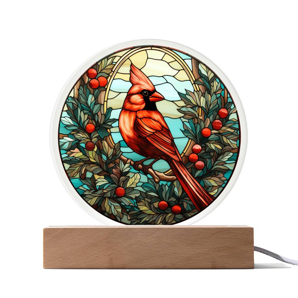 Christmas Cardinal Acyrlic Plaque - JENACDirect