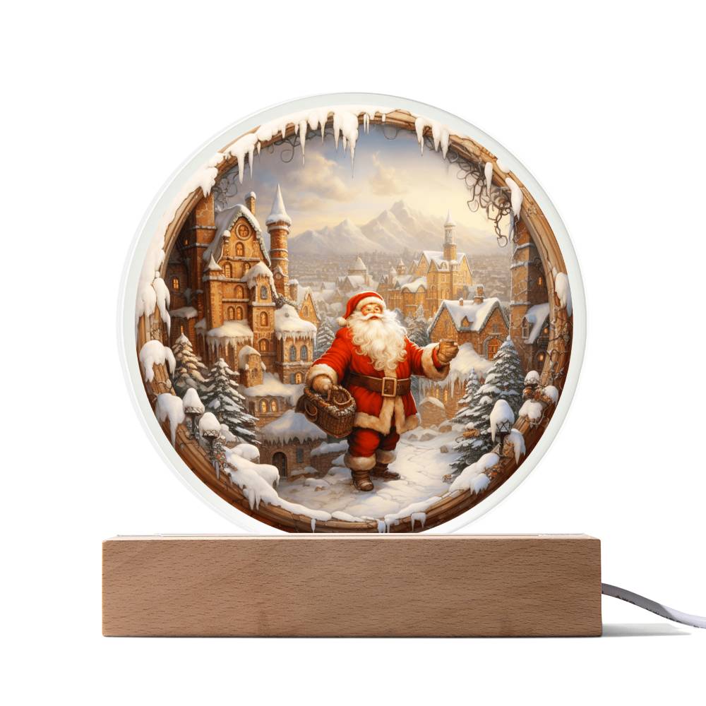 Santa Claus Comes to Town Acrylic Plaque - JENACDirect