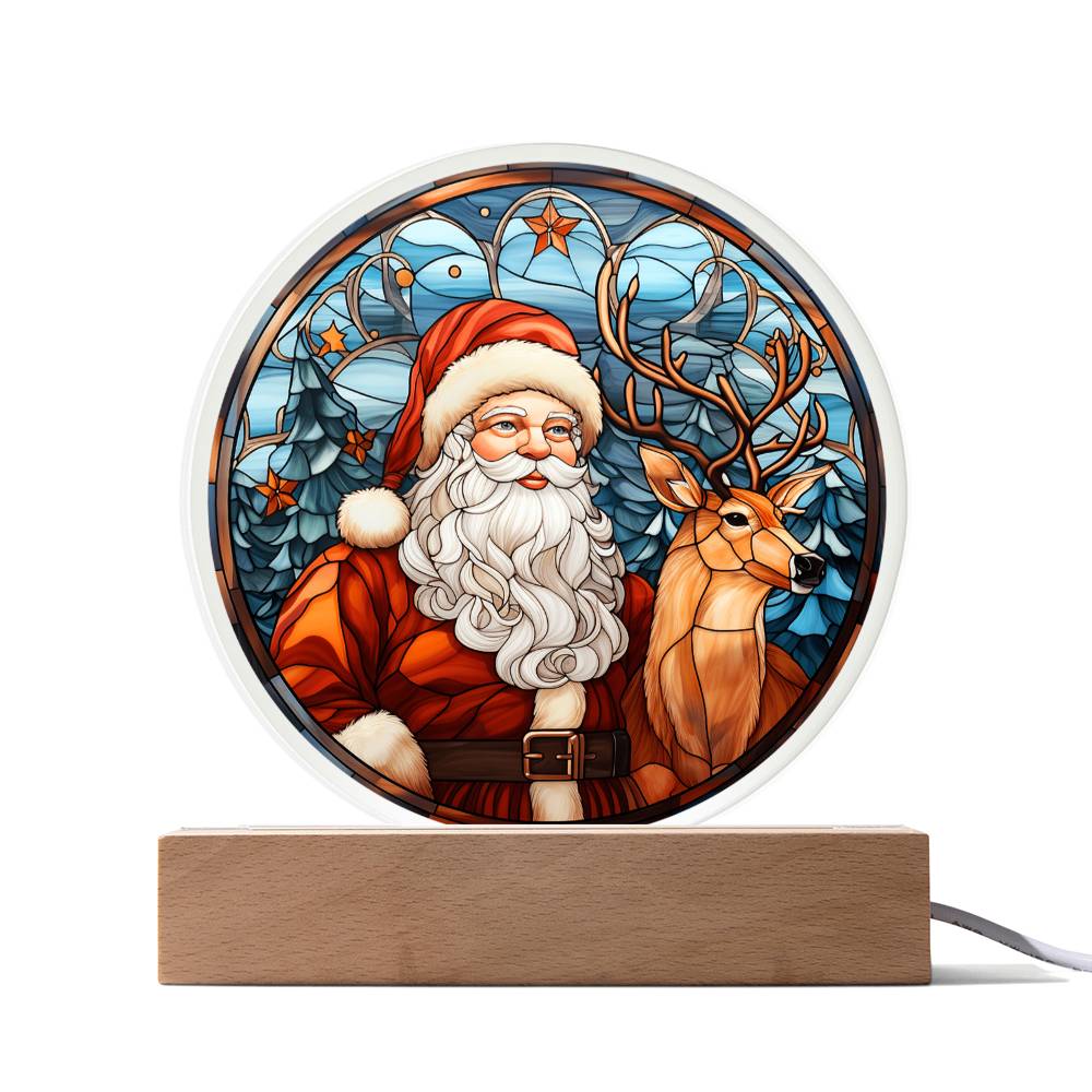 Santa Reindeer Acrylic Plaque - JENACDirect