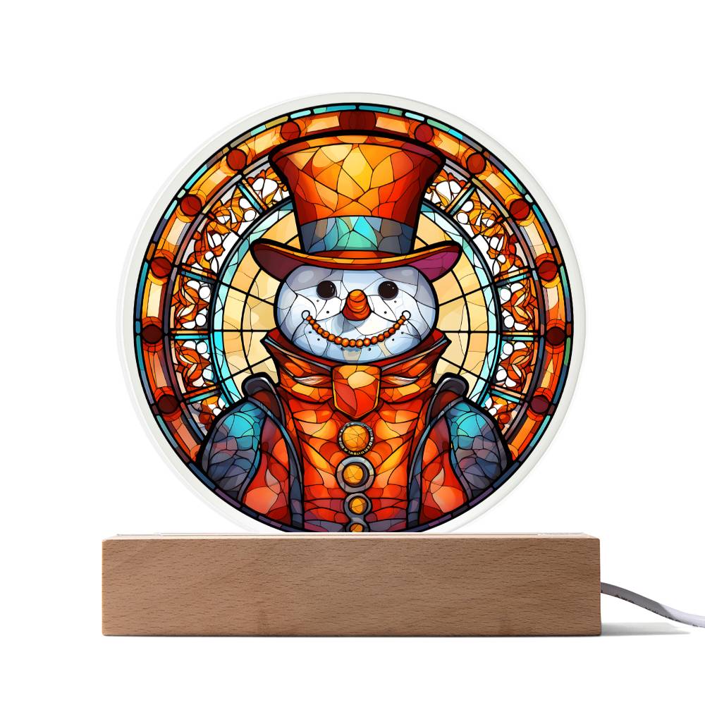 Snowman Acrylic Circle