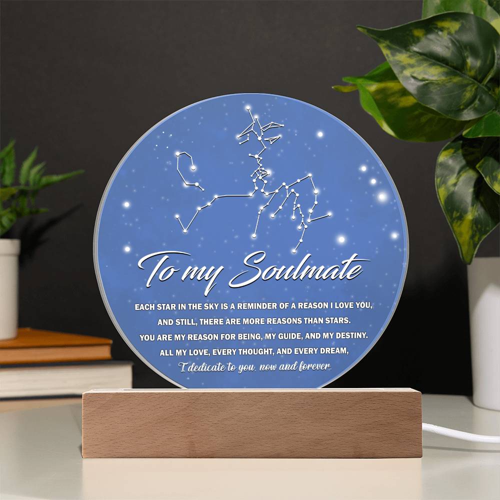 Soulmate, Dedicate To You | Circle Acrylic Plaque