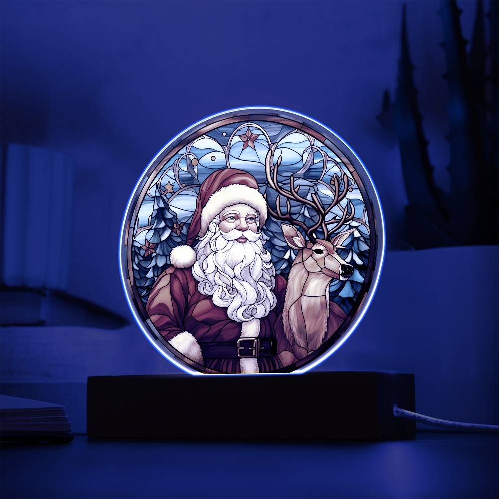 Santa Reindeer Acrylic Plaque - JENACDirect