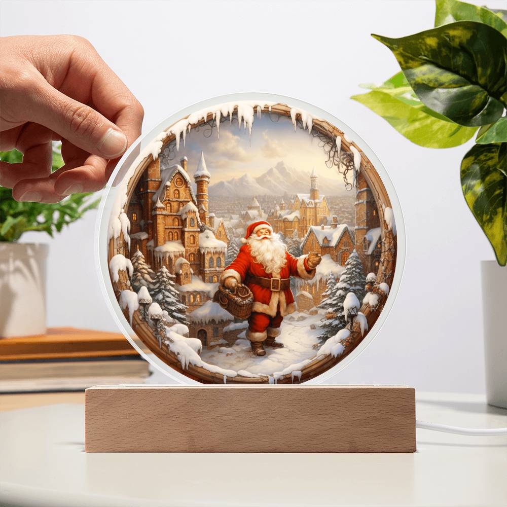 Santa Claus Comes to Town Acrylic Plaque - JENACDirect