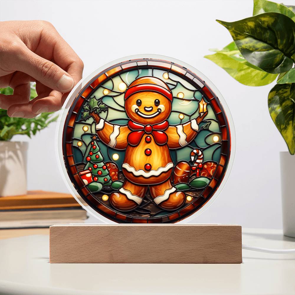 Christmas Gingerbread man | Acrylic Plaque - JENACDirect