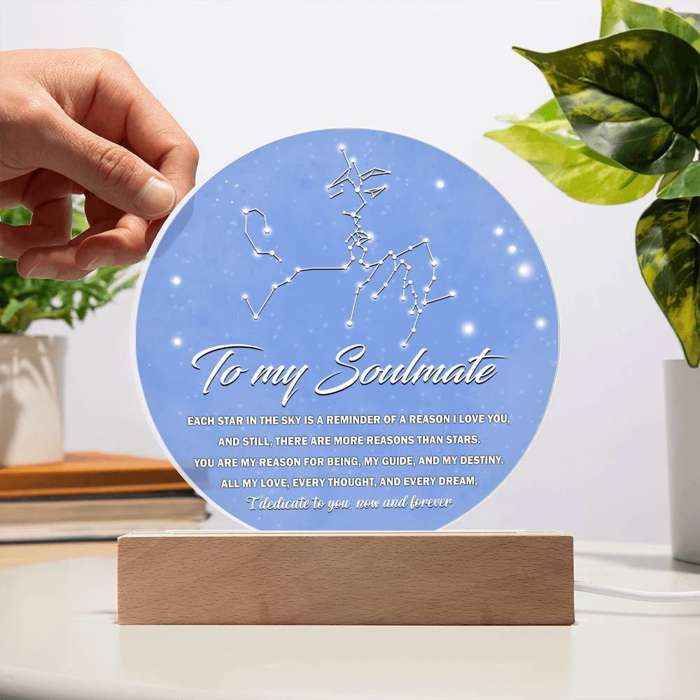 Soulmate, Dedicate To You | Circle Acrylic Plaque