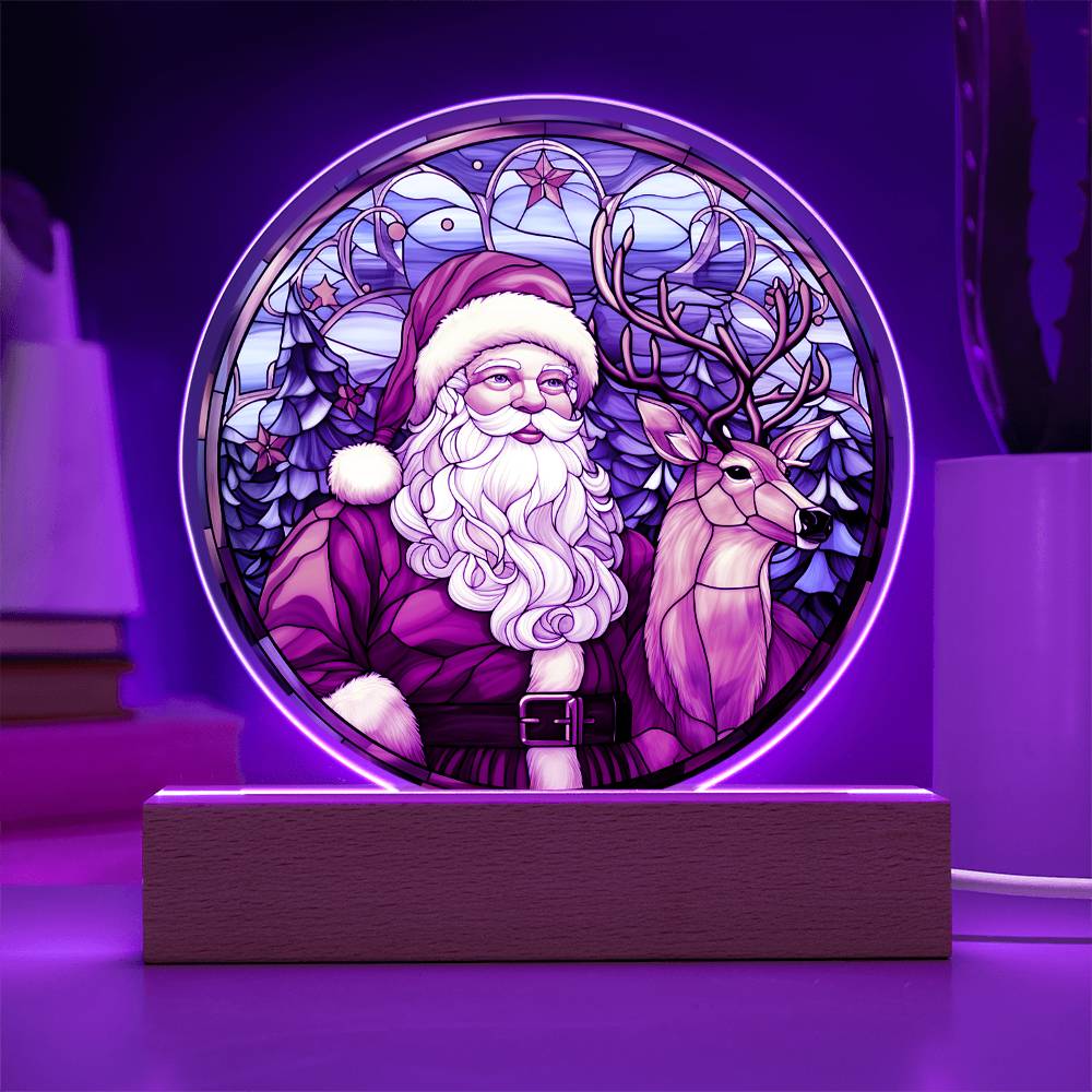 Santa Reindeer Acrylic Plaque - JENACDirect