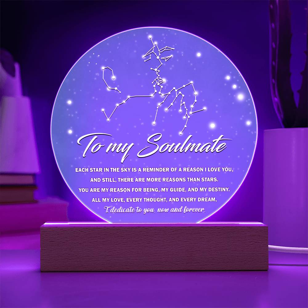 Soulmate, Dedicate To You | Circle Acrylic Plaque