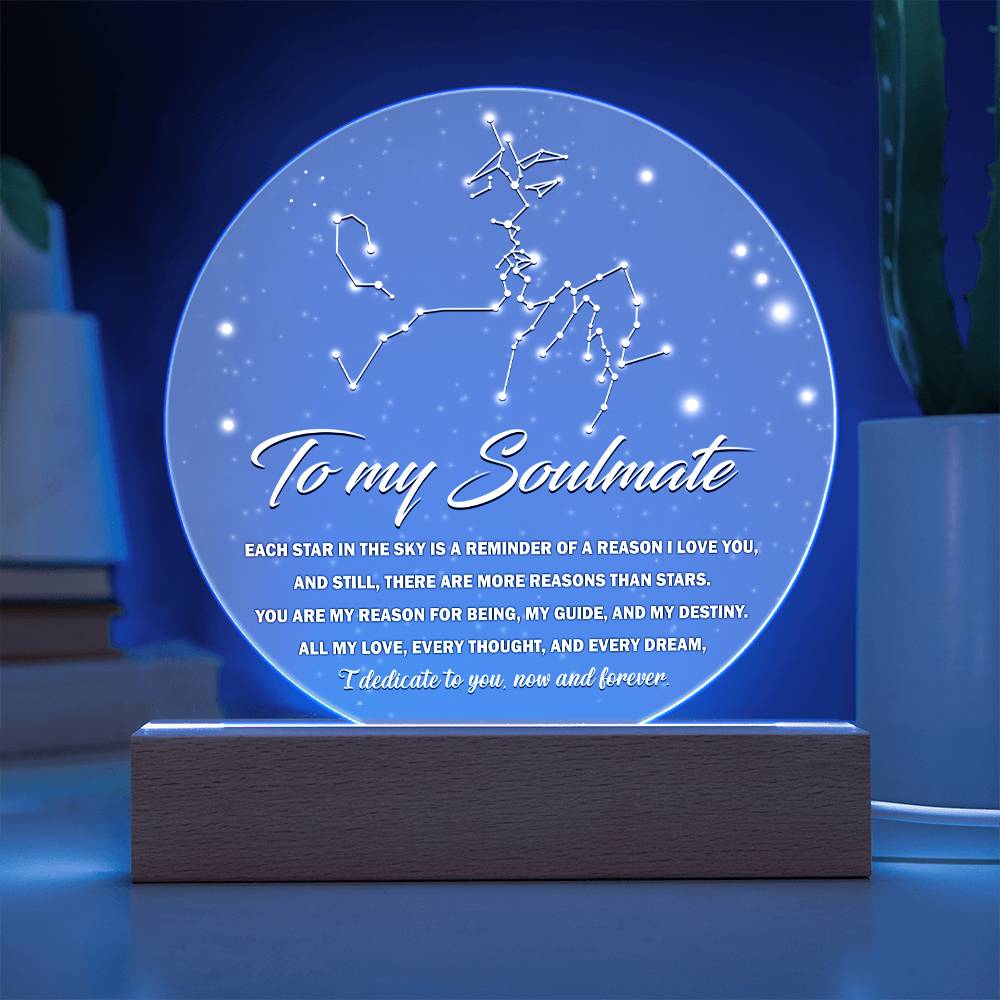 Soulmate, Dedicate To You | Circle Acrylic Plaque