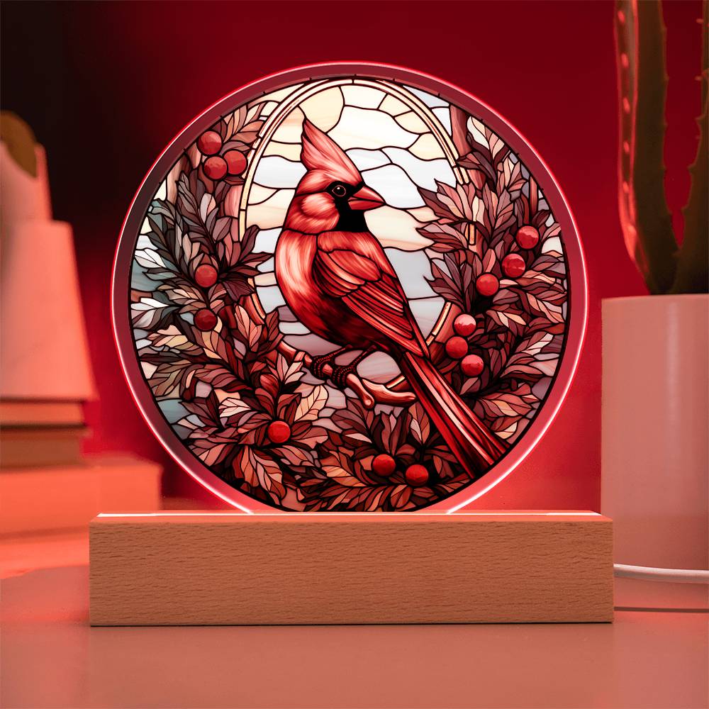 Christmas Cardinal Acyrlic Plaque - JENACDirect