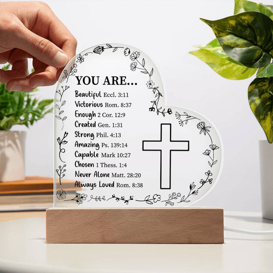 You Are.... | Christian Gift | Acrylic Lamp