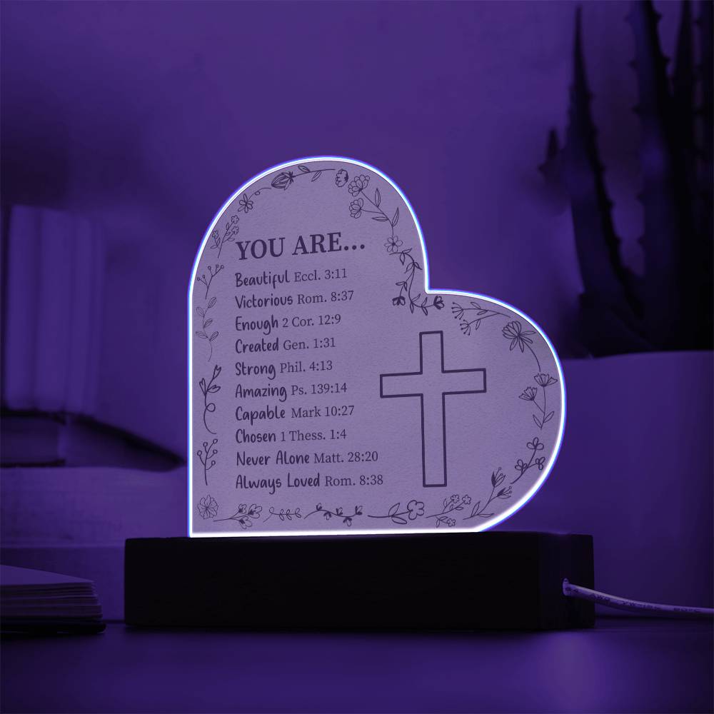 You Are.... | Christian Gift | Acrylic Lamp