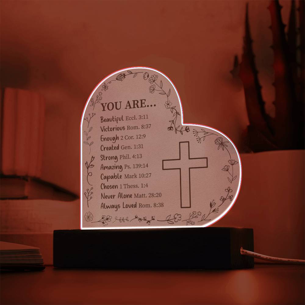 You Are.... | Christian Gift | Acrylic Lamp