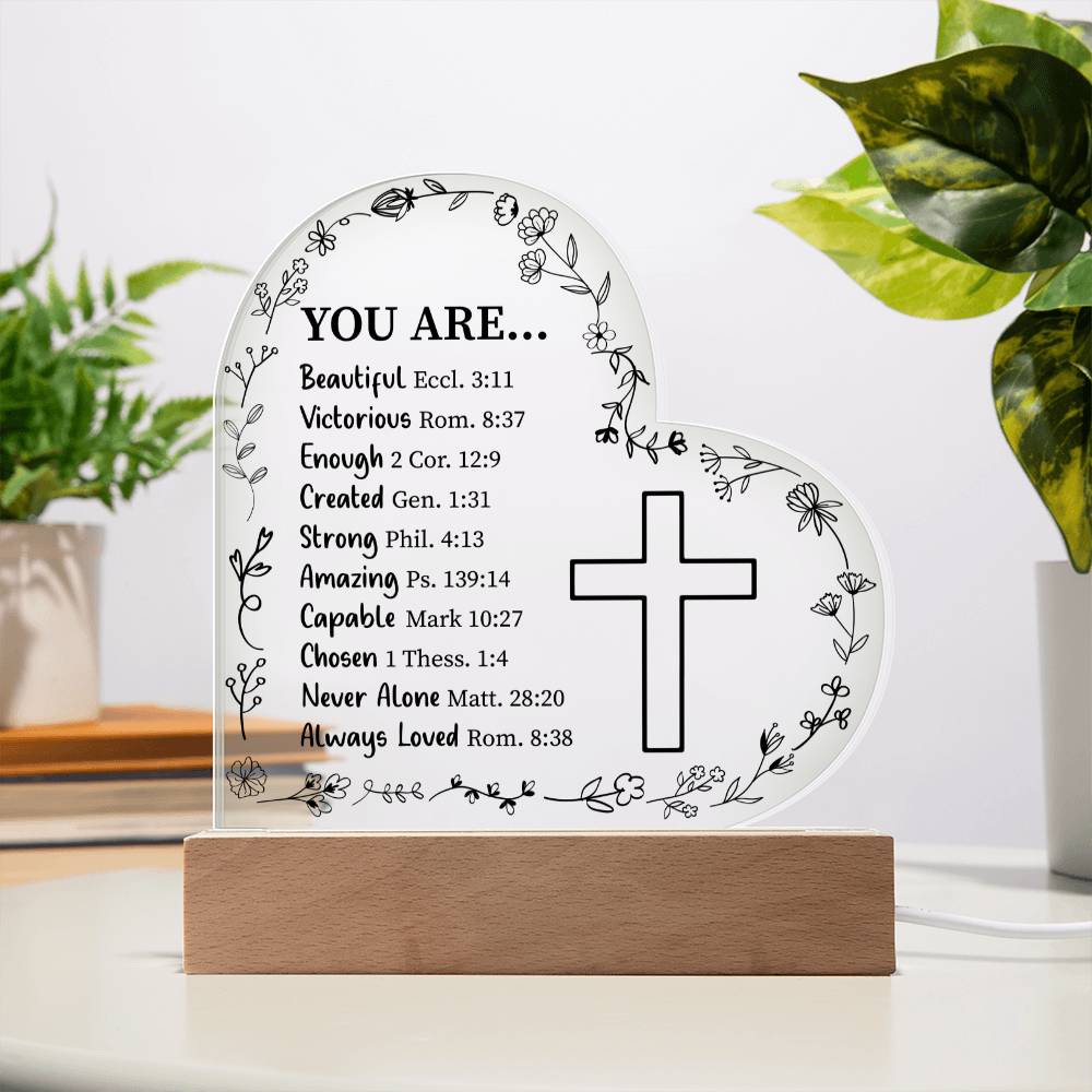 You Are.... | Christian Gift | Acrylic Lamp