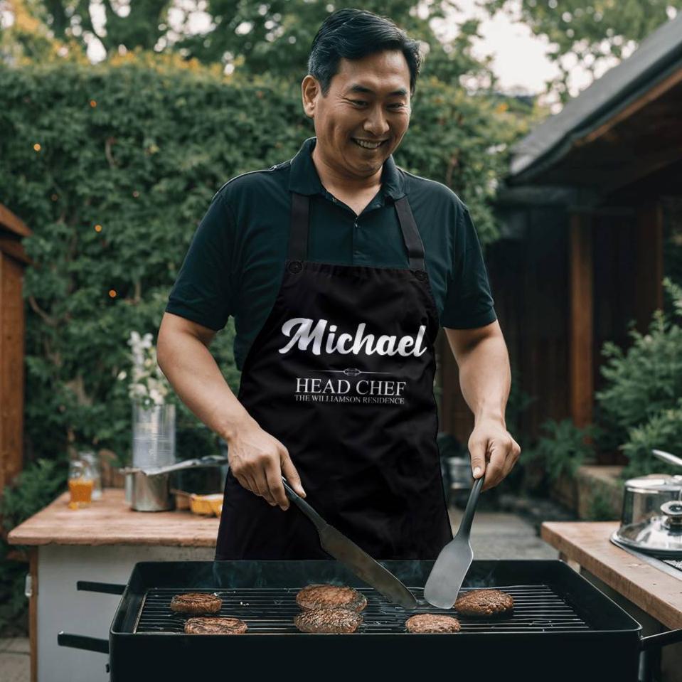 Head Chef - Personalized Apron - Gift For Dad, Granddad, Uncle etc