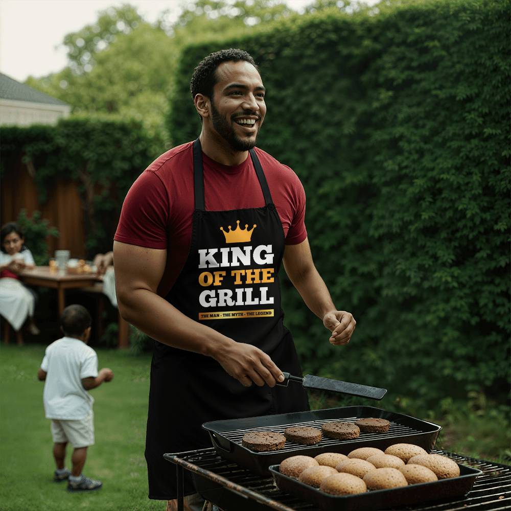 King Of The Grill Apron | The Man - The Myth - The Legend