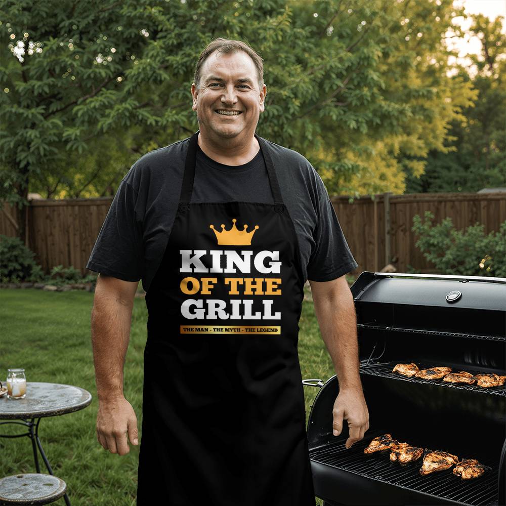 King Of The Grill Apron | The Man - The Myth - The Legend