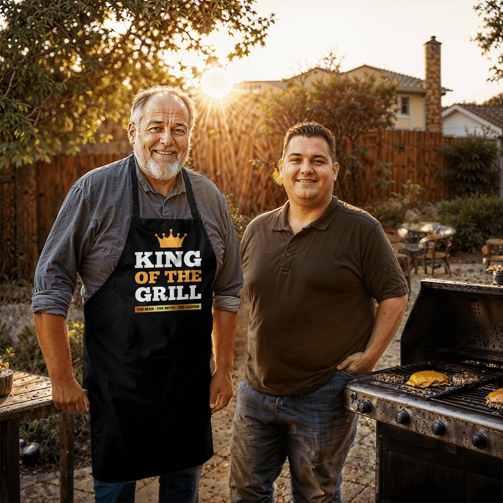 King Of The Grill Apron | The Man - The Myth - The Legend