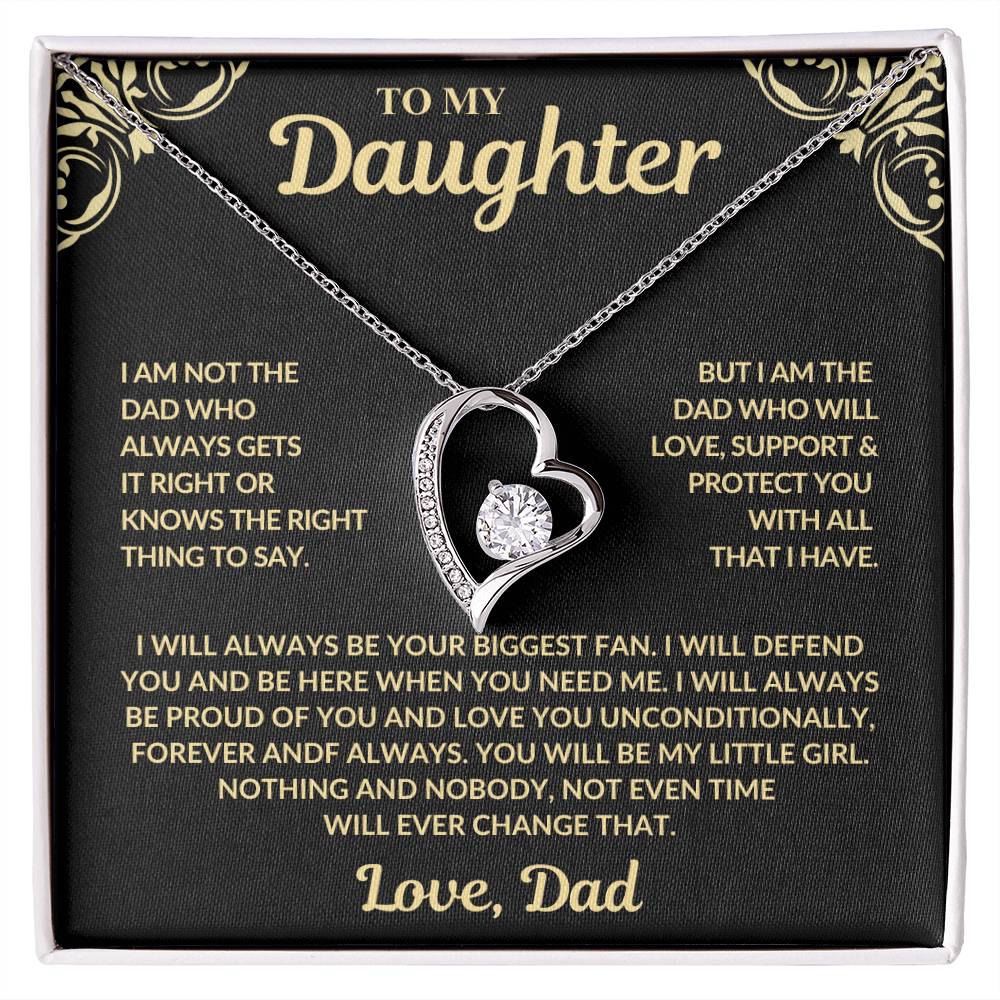 To My Daughter - Love You Unconditionally - Forever Love Necklace