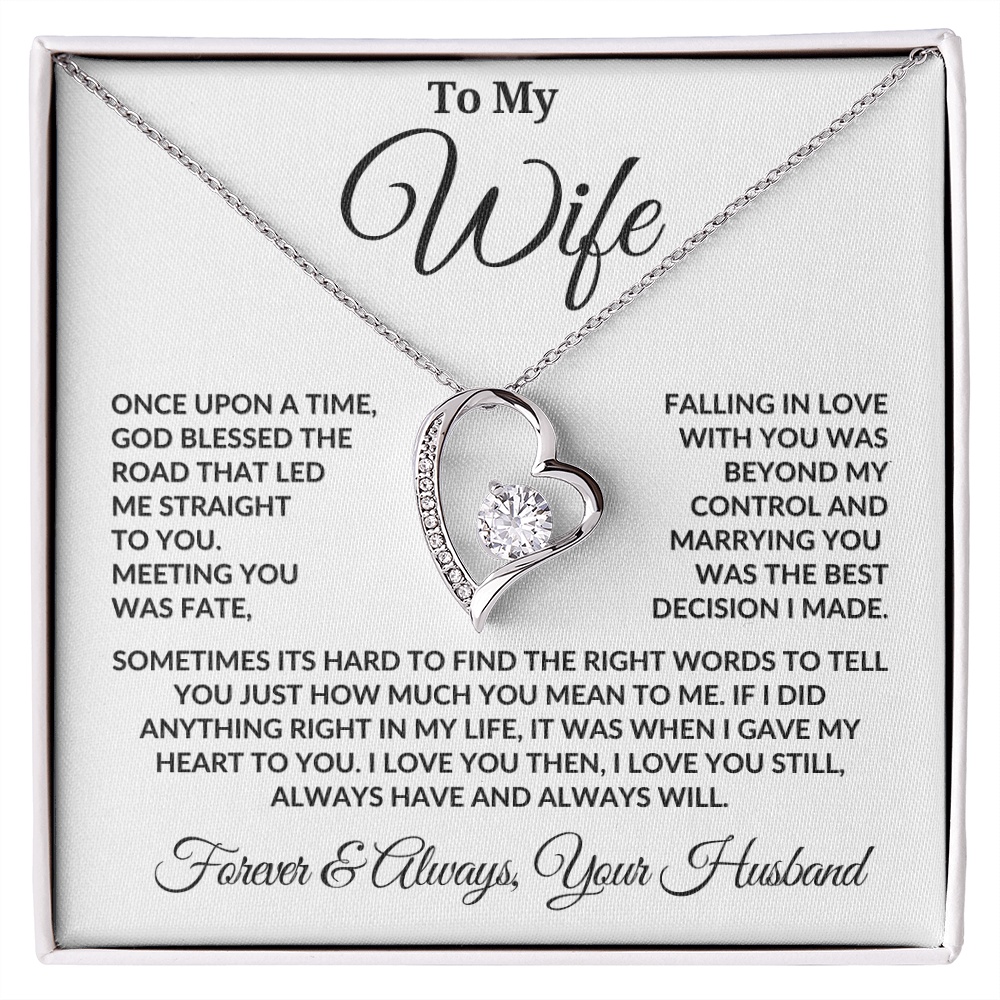 Gift For Wife 'Always Love You' Forever Love Necklace