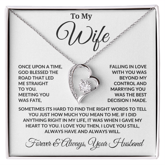 Gift For Wife 'Always Love You' Forever Love Necklace