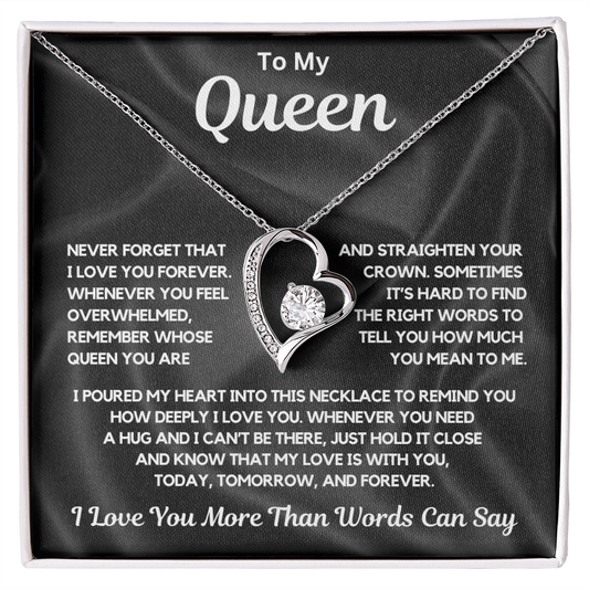 To My Queen Forever Love Necklace | Gift For Wife