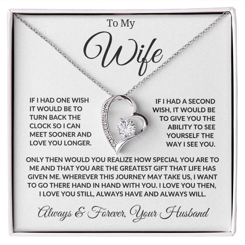 Gift For Soulmate 'If I Had One Wish' Forever Love Necklace