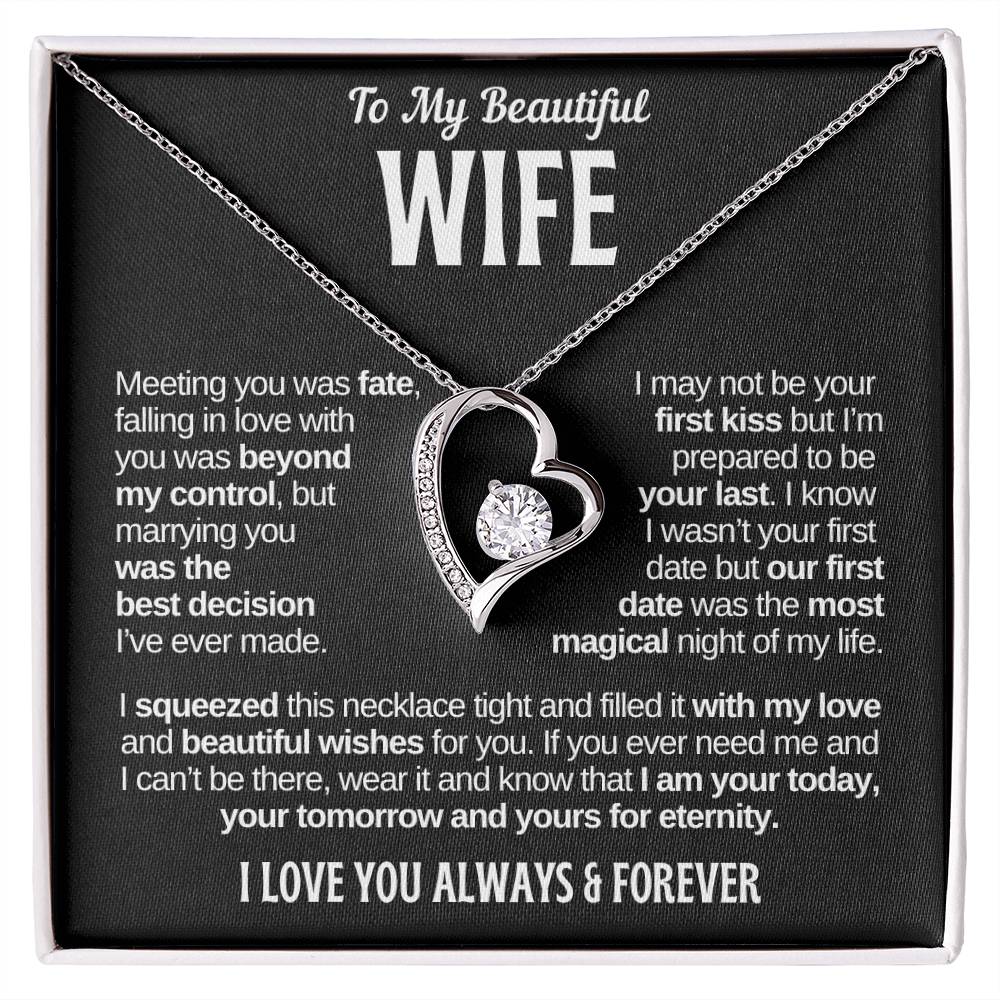 To My Beautiful Wife | Best Decision | Forever Love Necklace - BL